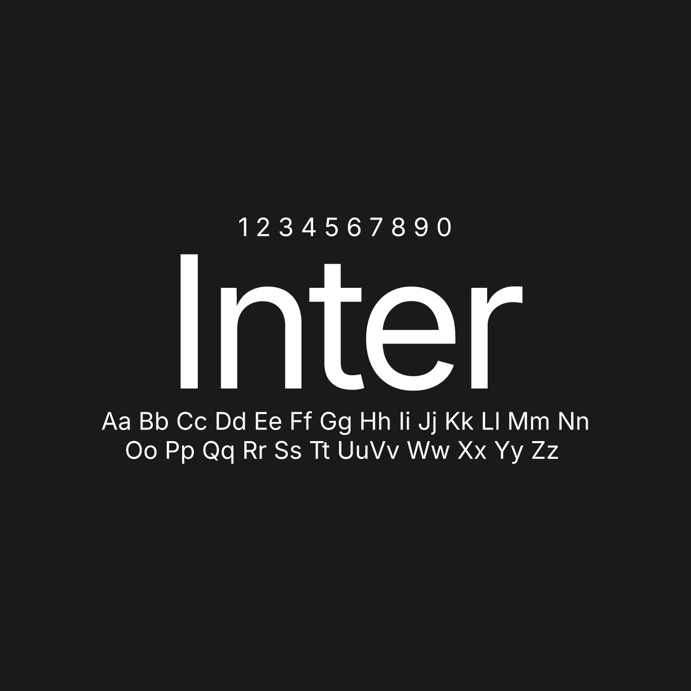 Apresentação visual da fonte Inter aplicada